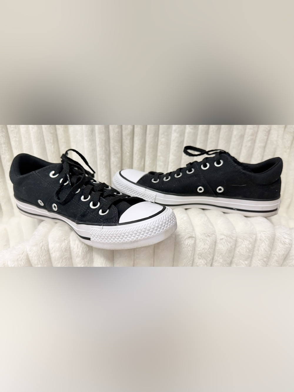 Classic Converse Women's Low-Top Canvas Sneakers - Black